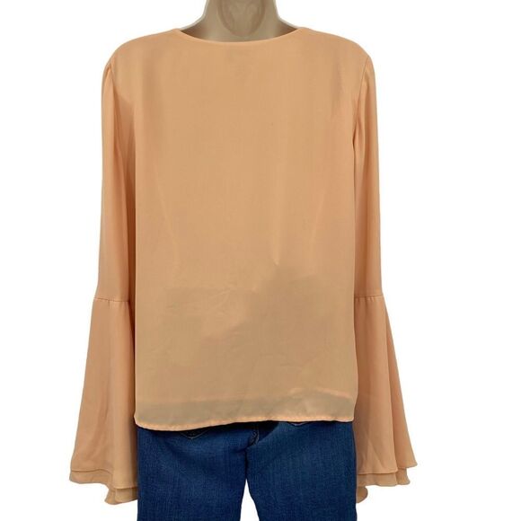 Carmen Marc Valvo Bell Sleeve Blouse Size S - Picture 5 of 8